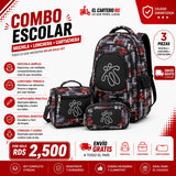 Combo Escolar mochila + lonchera + estuche