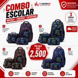 Combo Escolar mochila + lonchera + estuche
