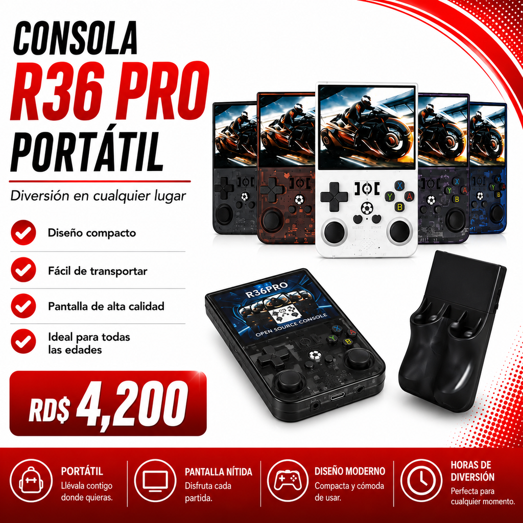 Consola Portátil R36PRO Retro Gaming 4