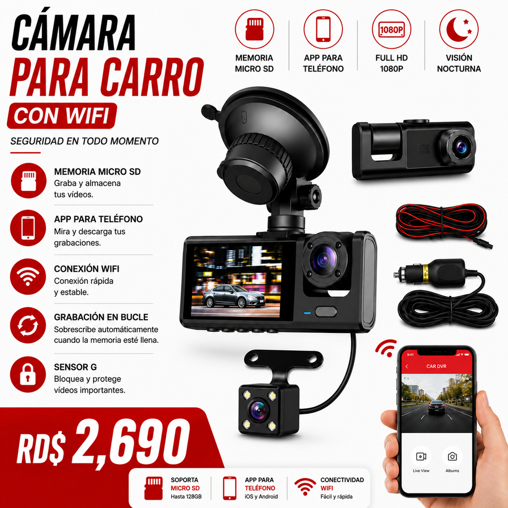 CAMARA PARA CARRO CON WIFI
