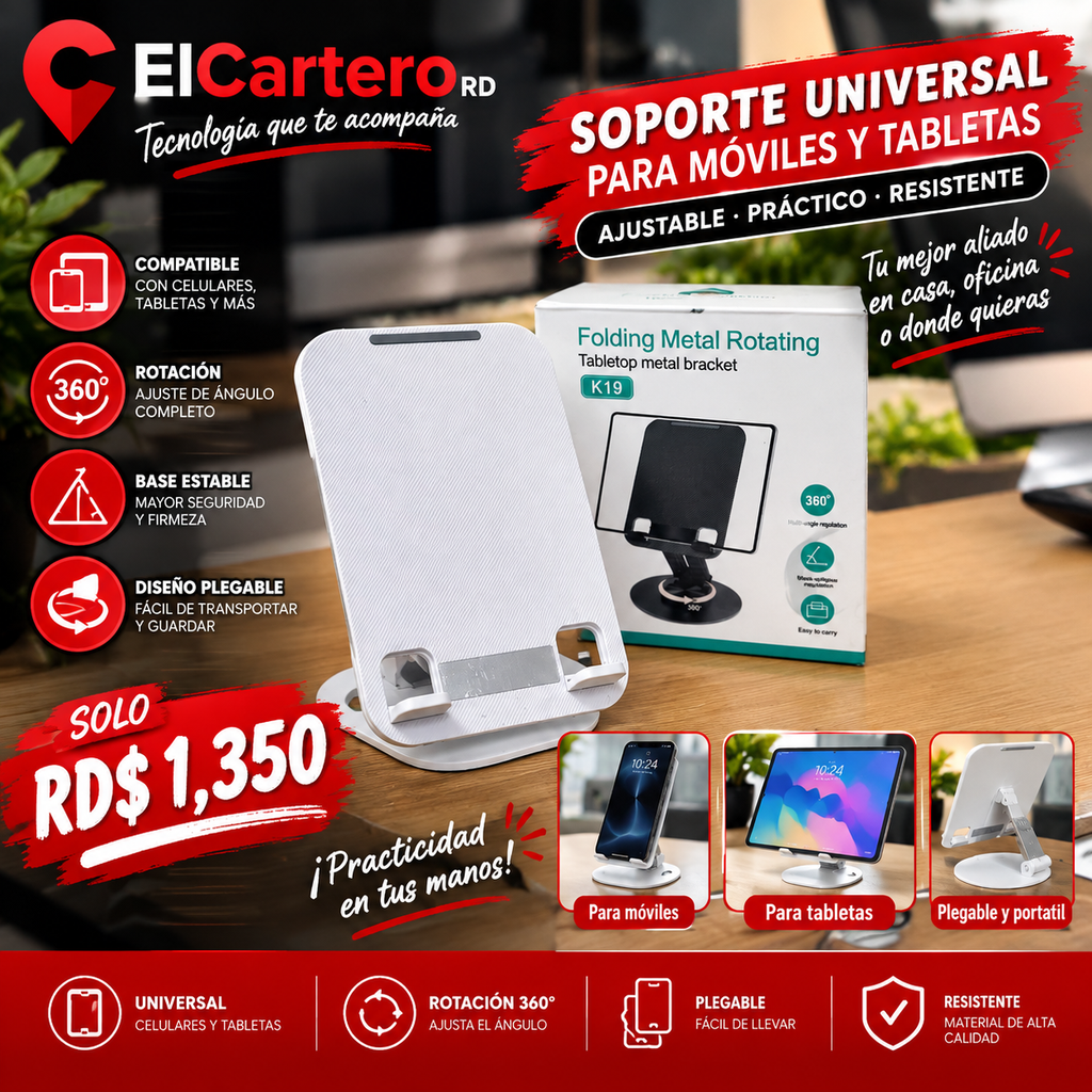 Soporte Universal para Móviles y Tabletas