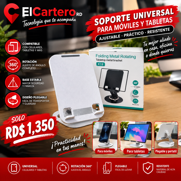 Soporte Universal para Móviles y Tabletas