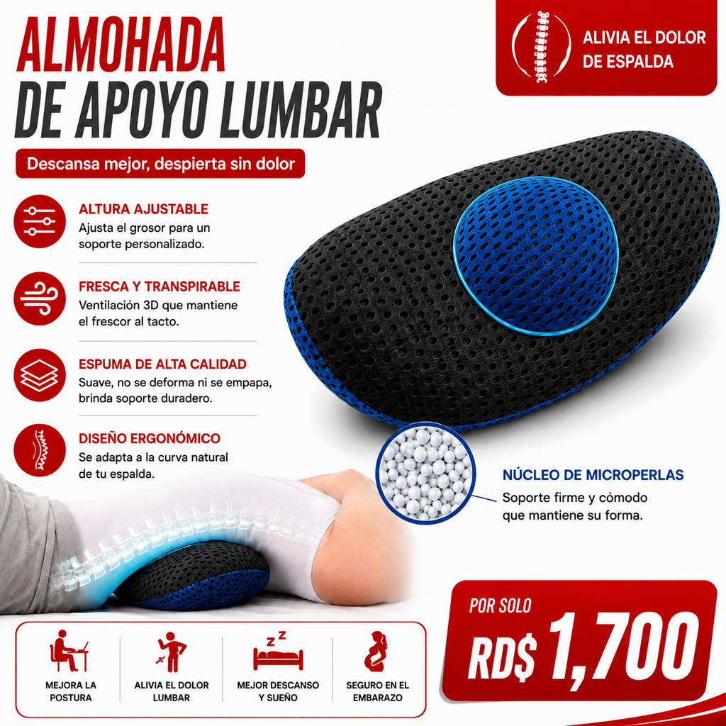 ALMOHADA DE APOYO LUMBAR