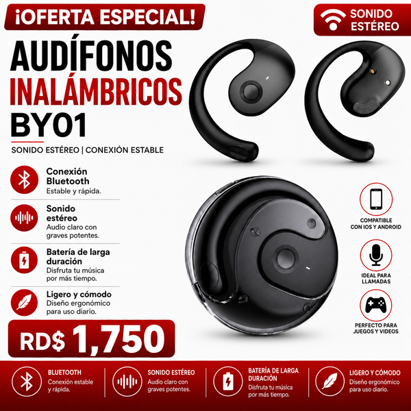 Audífonos Inalámbricos BY01 - True Wireless Stereo