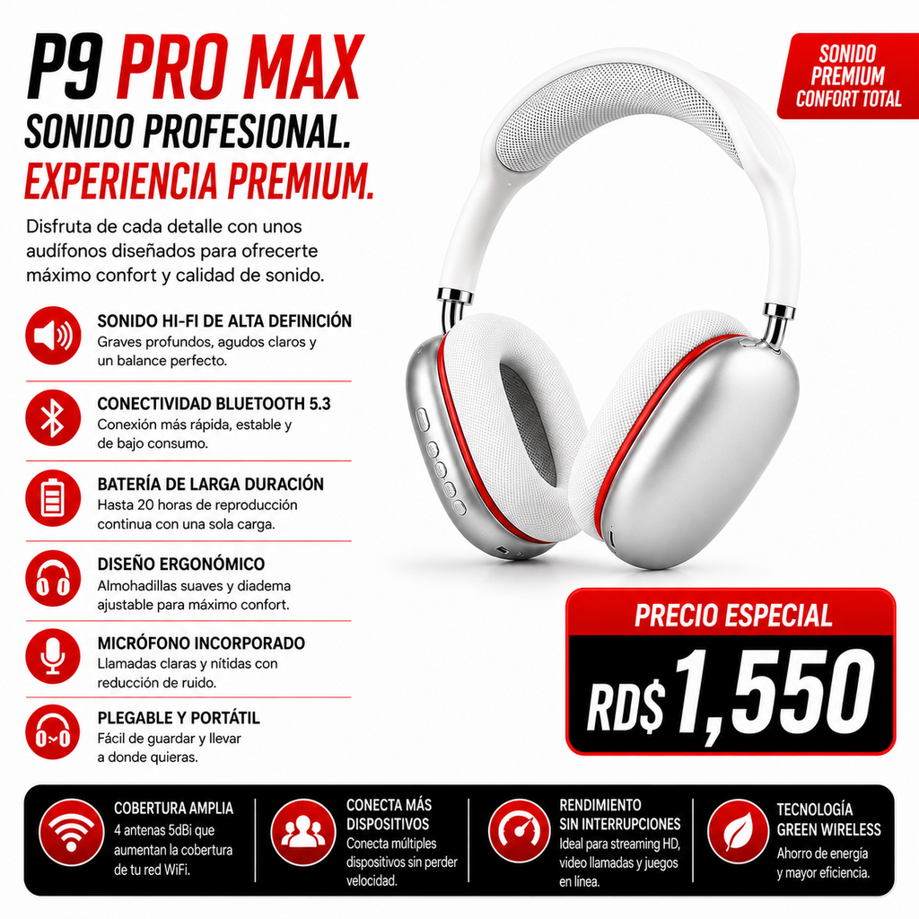 AUDIFONO P9 PRO MAX