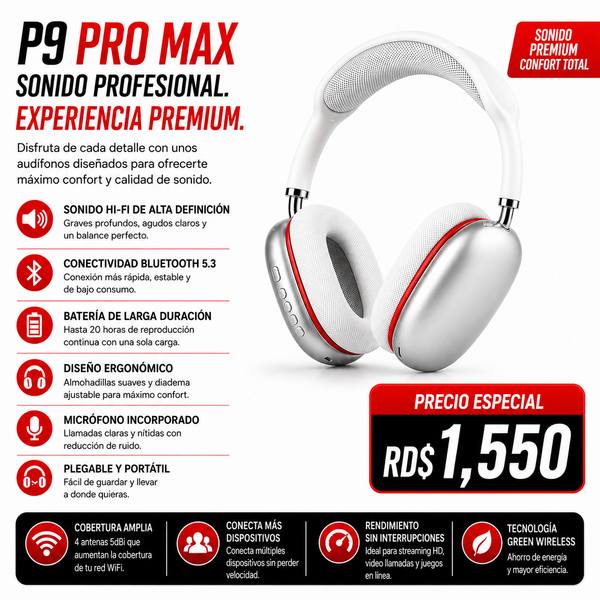 AUDIFONO P9 PRO MAX