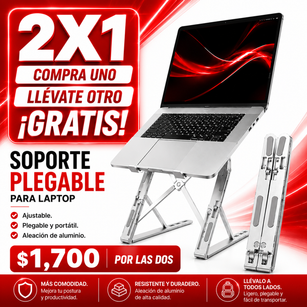 Soporte Portátil y Plegable para Laptop 2x1