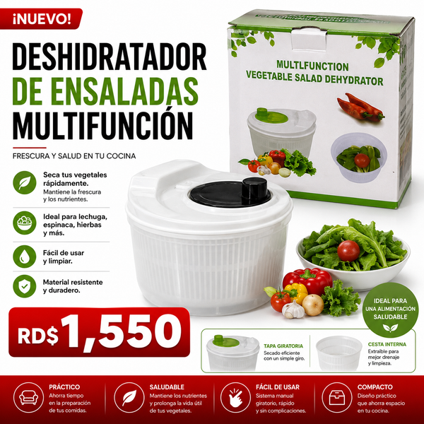 Deshidratador de Vegetales y Ensaladas Multifuncional