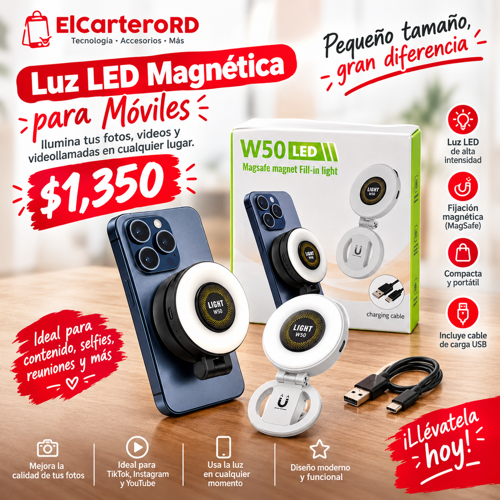 Luz Led Magnetica para moviles