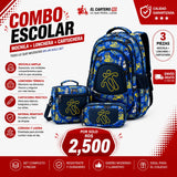 Combo Escolar mochila + lonchera + estuche