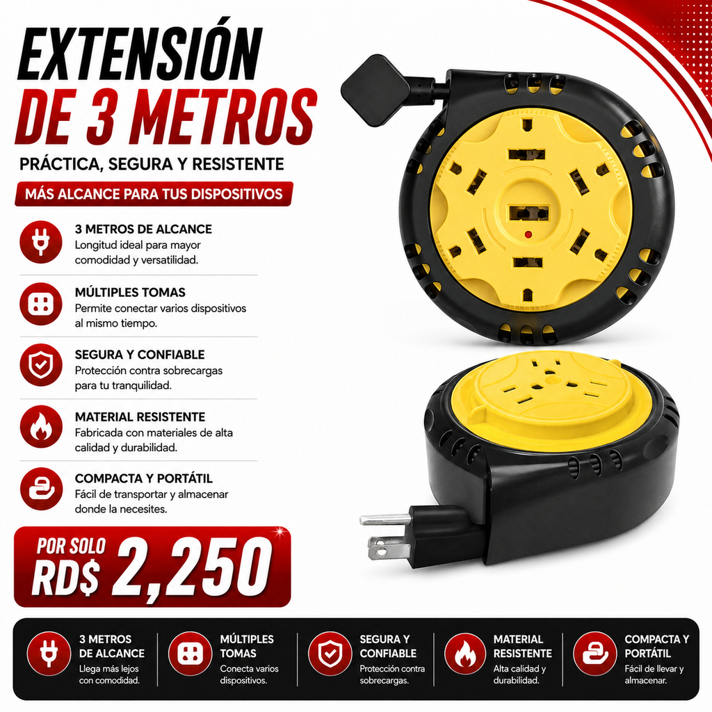 Extensión de 3 metros