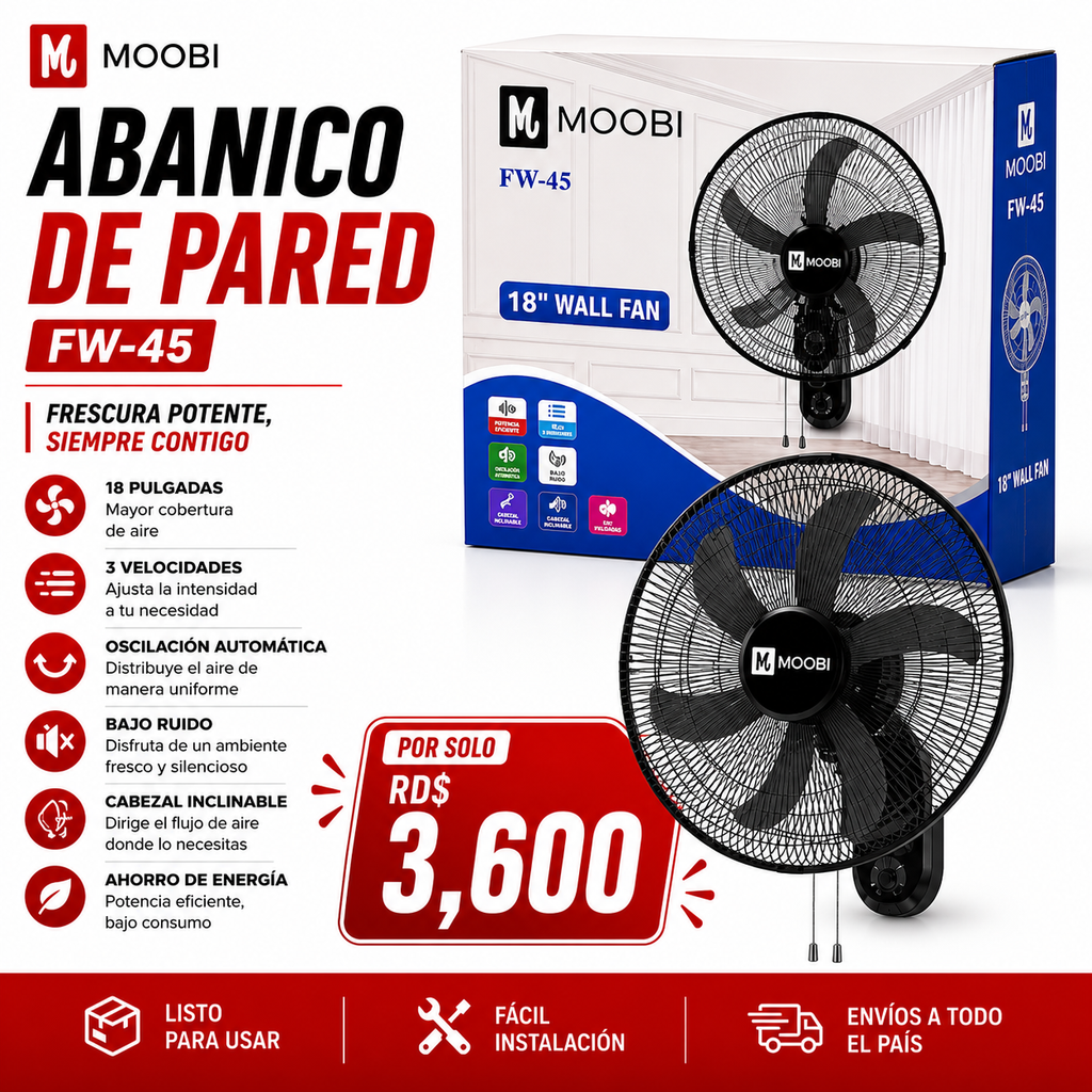 Abanico de pared Moobi