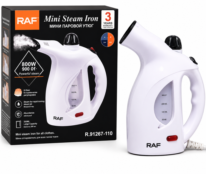 Mini Plancha de Vapor Portátil RAF 800W